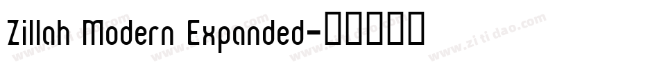 Zillah Modern Expanded字体转换